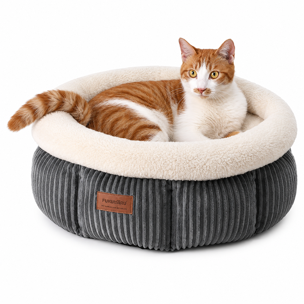 Corduroy Round Cat Bed