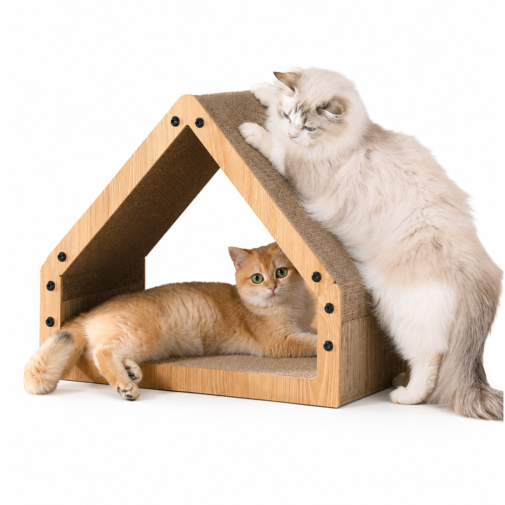 Scratching Arch with cats