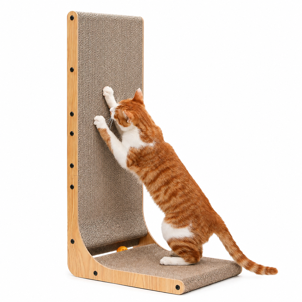 Scratching Sofa with cat